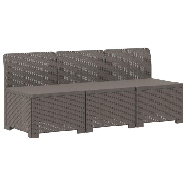 Пейка за градина с Cushions във вид на ратан ПП Светлосиво