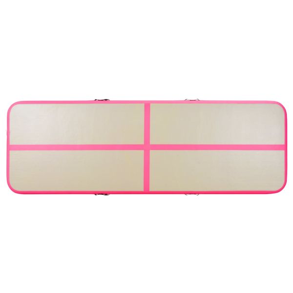 Надуваем дюшек за гимнастика с помпа, 700x100x10 см, PVC, розов
