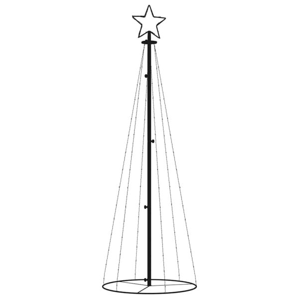 Конусовидна коледна елха, многоцветна, 108 LED, 70x180 см
