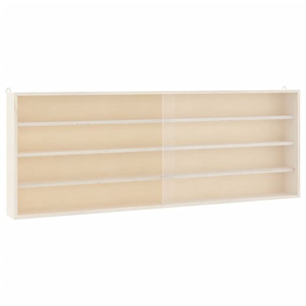 Дървена колекционерска витрина с врати 100x8,5x37 см