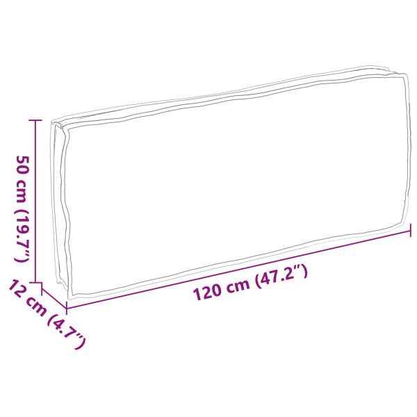 Възглавница Оксфордска тъкан Антрацит 120 x 50 x 12 см