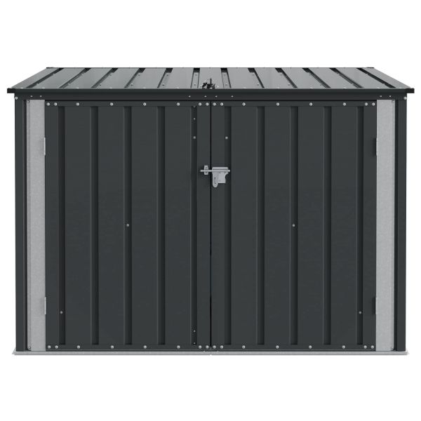 Кутия за съхранение в градината Черно 151,5 x 107 x 100 см