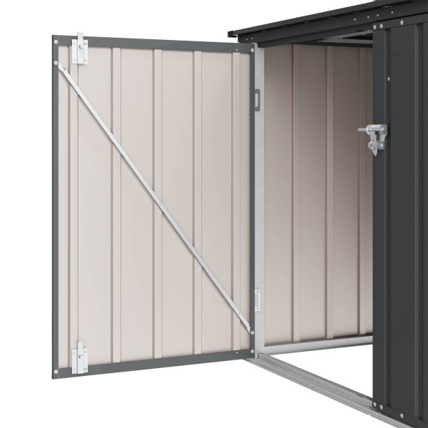 Кутия за съхранение в градината Черно 151,5 x 107 x 100 см