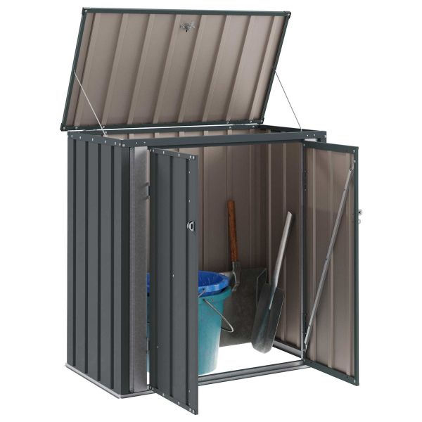 Кутия за съхранение в градината Черно 101,5 x 57 x 100,5 см