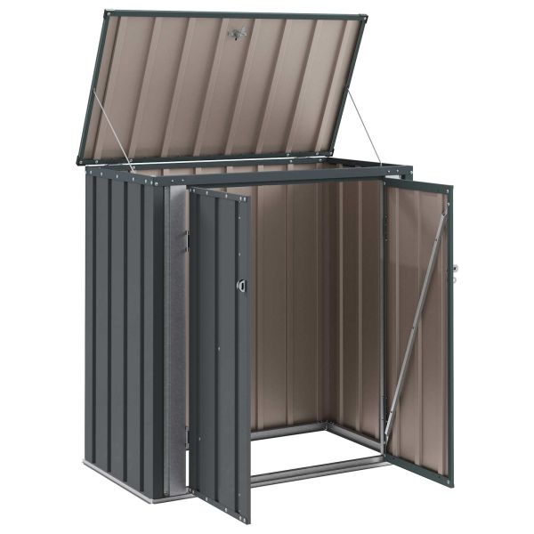 Кутия за съхранение в градината Черно 101,5 x 57 x 100,5 см