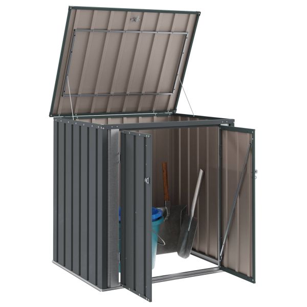 Кутия за съхранение в градината Черно 101,5 x 82 x 100 см