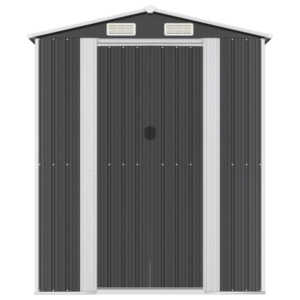Градинска барака антрацит 192x440x223 см поцинкована стомана