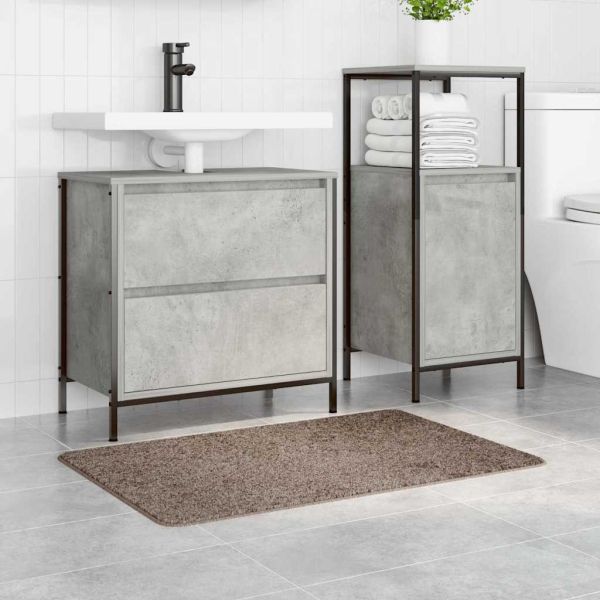 Килимче за баня с антихлъзгаща повърхност Кафяво 60 x 90 cm ПП