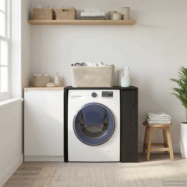 Шкаф за пералня Черния дъб 87 x 60 x 89 см Инженерна дървесина