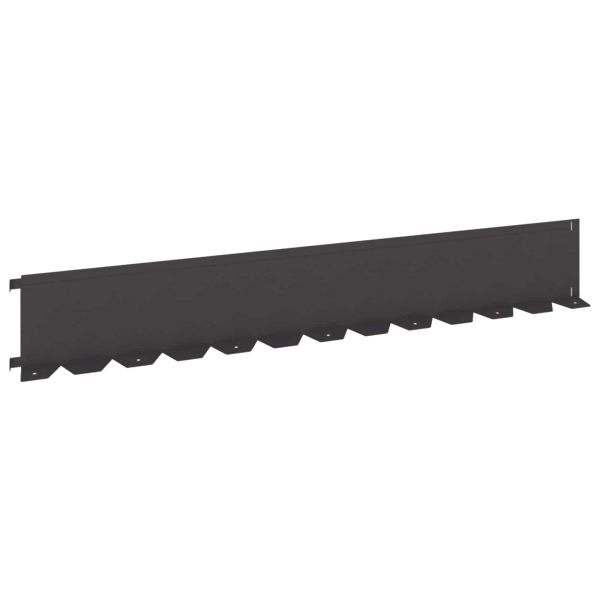 Ограда за трева 10 pcs 102 x 15 x 4 см Стомана Черно