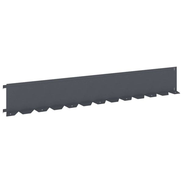 Ограда за трева 20 pcs 102 x 15 x 4 см Стомана Антрацит