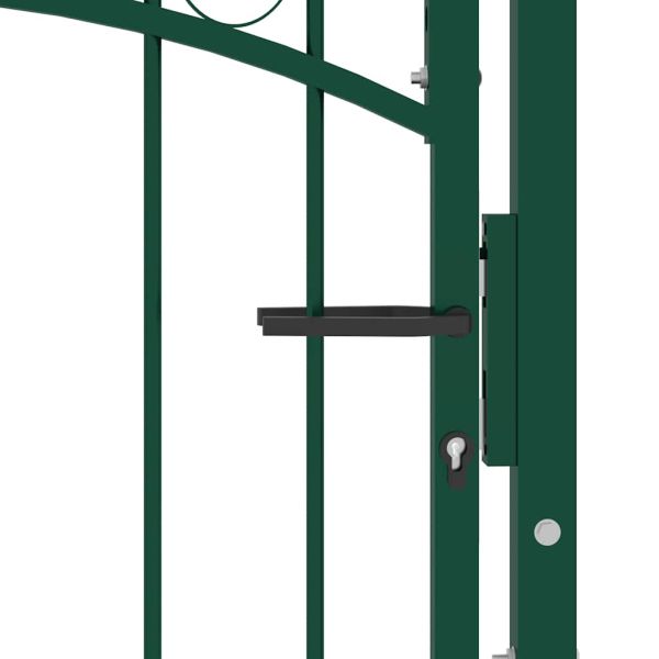 Оградна порта EMMEN с шипове, стомана, 104x109,5 см, зелена