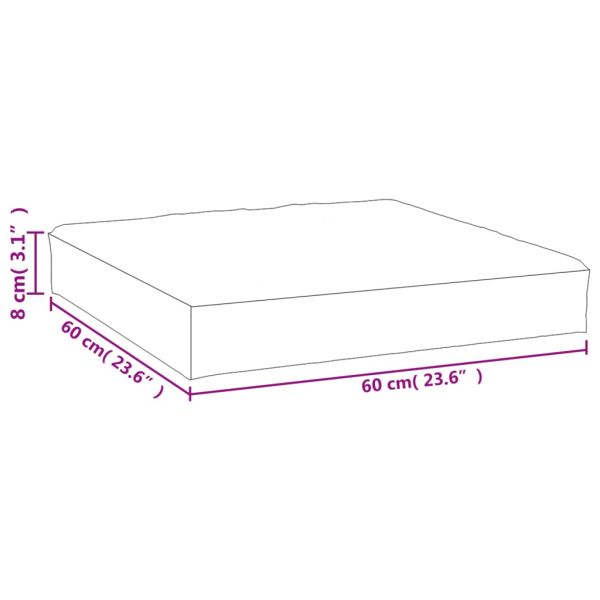 Палетна възглавница синьо-бяло райе 60x60x8 см Оксфорд плат