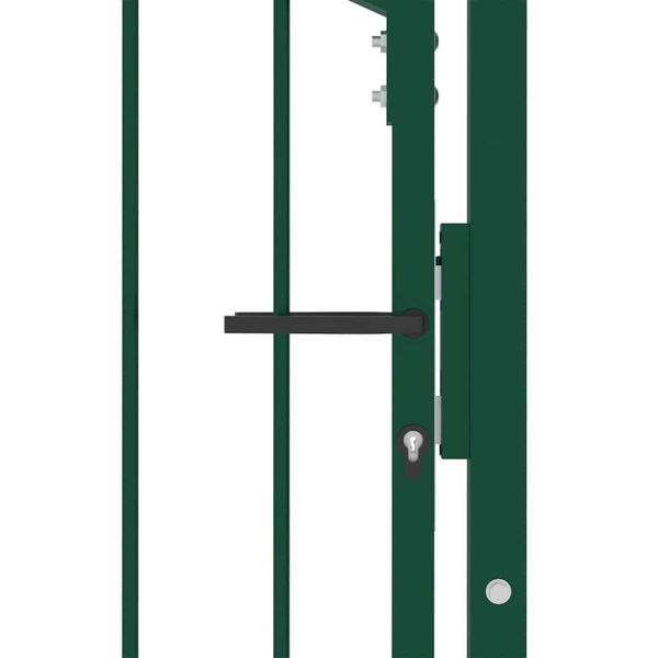 Оградна порта EMMEN с шипове, стомана, 104x109,5 см, зелена