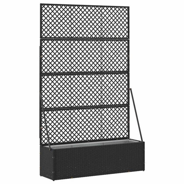 Садово решетъчно саксийно Черен 105 x 30 x 170 см Метал