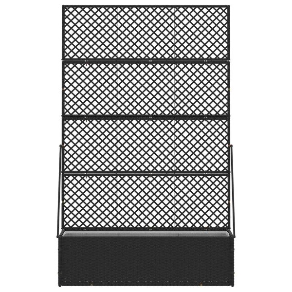 Садово решетъчно саксийно Черен 105 x 30 x 170 см Метал