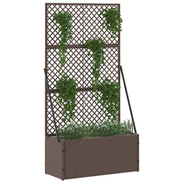 Садово решетъчно саксийно Кафяво 70 x 30 x 135 cm Метал
