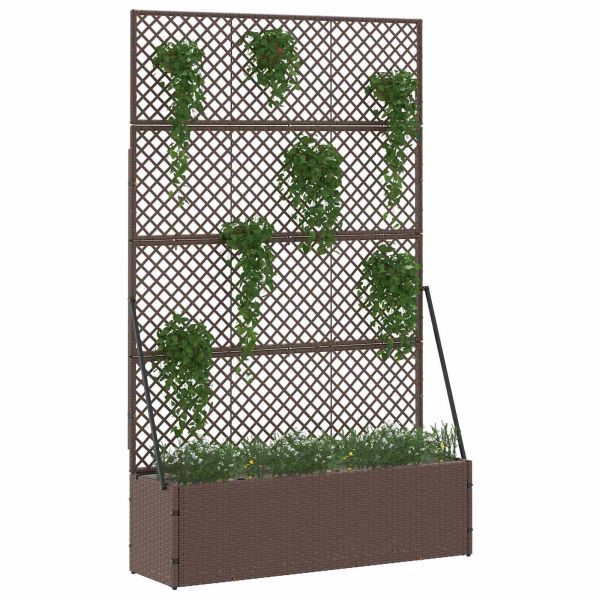 Садово решетъчно саксийно Кафяво 105 x 30 x 170 см Метал