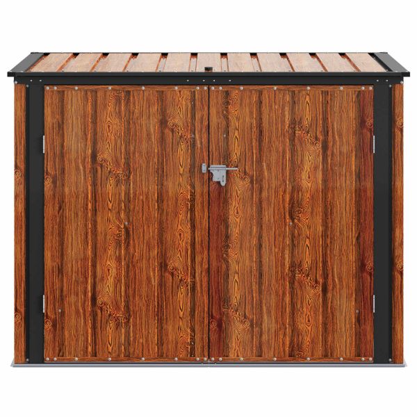 Кутия за съхранение в градината Кафяво 151,5 x 82 x 110,5 см