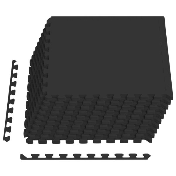 Мокети 40 pcs Черно 14,4 м² EVA Пяна