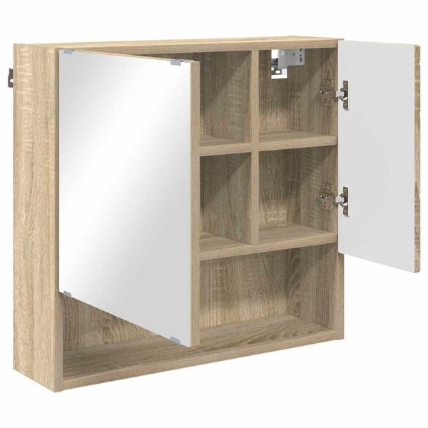 Комплект мебели за баня 3 бр. Сонома дъб 61 x 35 x 64 см