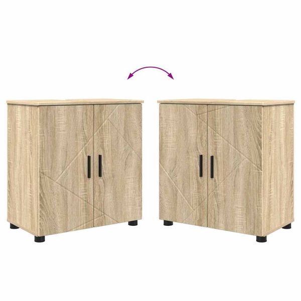 Комплект мебели за баня 3 бр. Сонома дъб 61 x 35 x 64 см