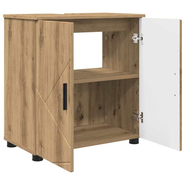 Комплект мебели за баня 3 бр. Дъб 61 x 35 x 64 см
