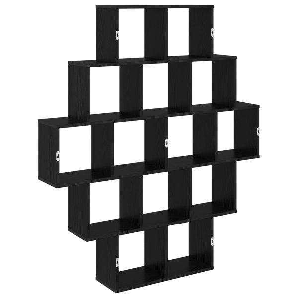 Стенен рафт Черен дъб 120 x 20 x 136 см Инженерна дървесина