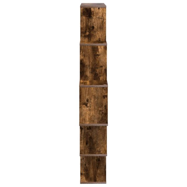 Стенен рафт Опушен дъб 120 x 20 x 136 см Инженерна дървесина