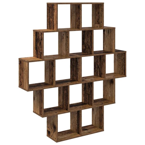 Стенен рафт Старо дърво 120 x 20 x 136 см Инженерна дървесина