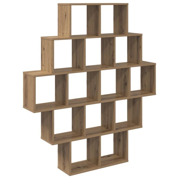 Стенен рафт Дъб артизан 120 x 20 x 136 см Инженерна дървесина