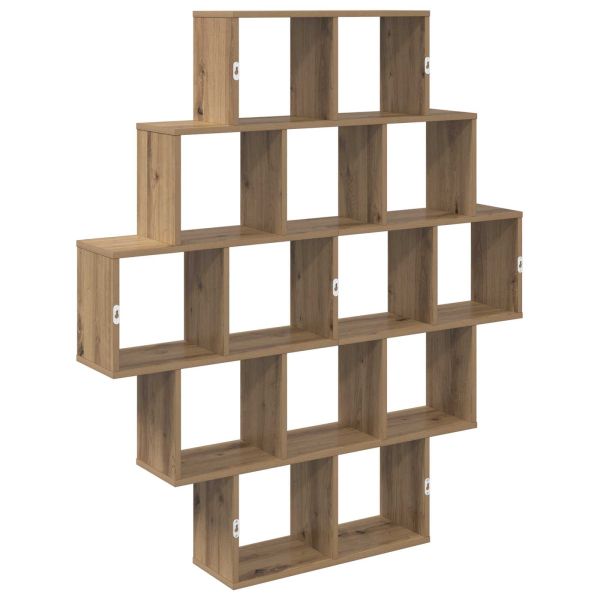 Стенен рафт Дъб артизан 120 x 20 x 136 см Инженерна дървесина