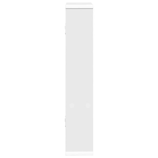 Стенен рафт Бяло 60 x 11 x 60 см Инженерна дървесина