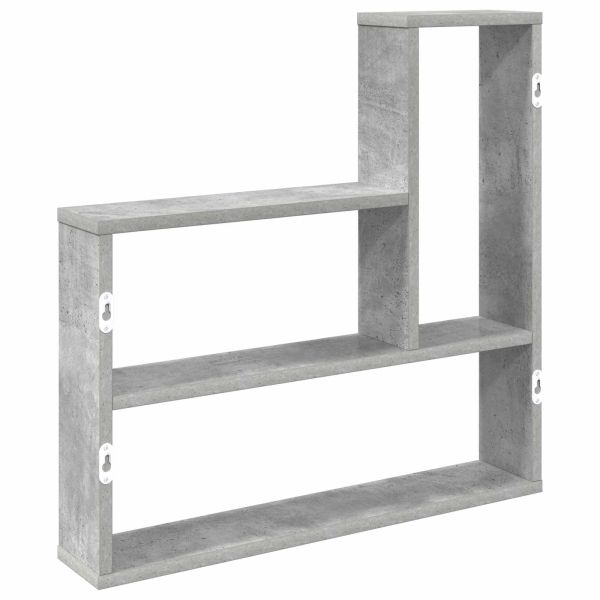 Стенен рафт Бетонно сиво 60 x 11 x 60 см Инженерна дървесина
