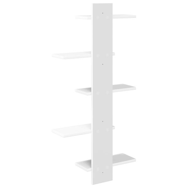 Плаваща стена Бяло 48,5 x 15 x 101 см Инженерна дървесина