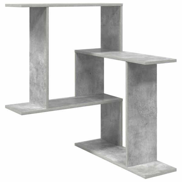 Стенен рафт Бетонно сиво 67 x 67 x 87 см Инженерна дървесина