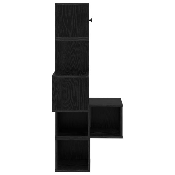 Стенен ъглов рафт Черен дъб 48 x 48 x 120 см