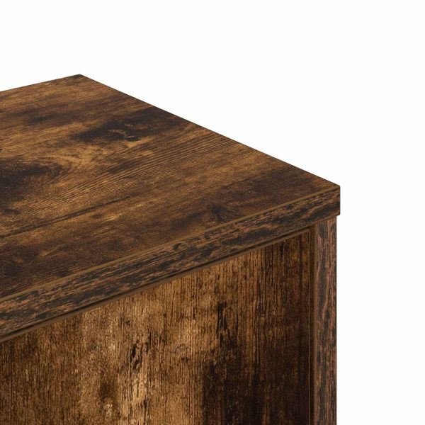Стенен ъглов рафт Опушен дъб 48 x 48 x 120 см