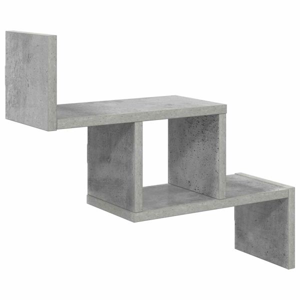 Стенен рафт Бетонно сиво 48 x 15 x 42 см Инженерна дървесина