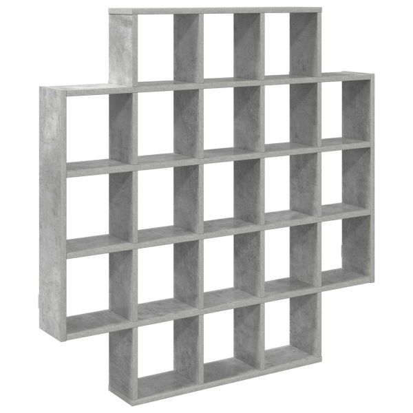 Стенен рафт Бетонно сиво 100 x 13 x 100 см Инженерна дървесина