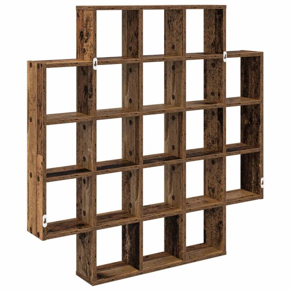 Стенен рафт Старо дърво 100 x 13 x 100 см Инженерна дървесина