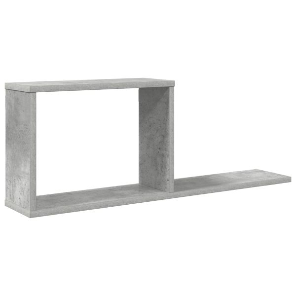 Плаващи рафтове Бетонно сиво 80 x 15 x 30 см