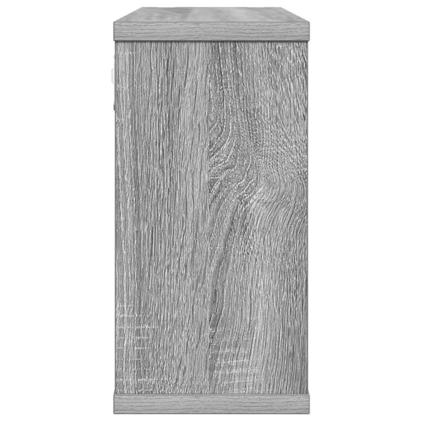 Плаващи рафтове 2 бр. Сив Сонома 80 x 15 x 30 см