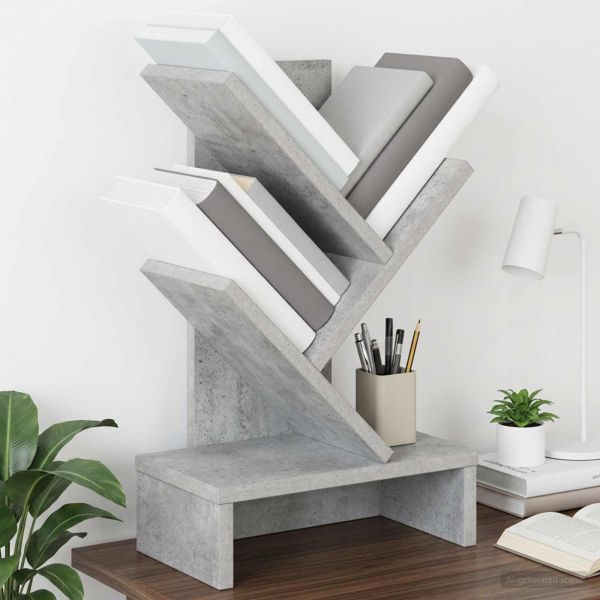 Дървена библиотека 3-тирe 30 x 18 x 48 см Инженерна дървесина