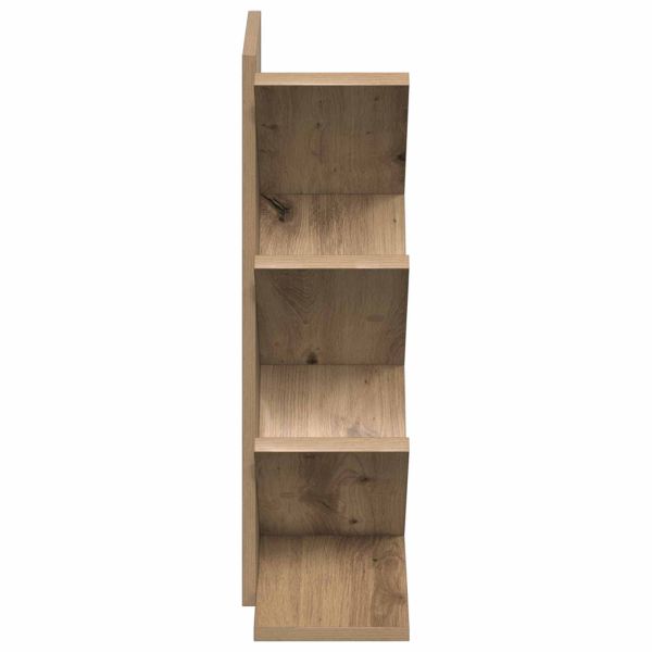 Дървен рафт за книги 4-етажа 30 x 18 x 60 см Дъб артизан