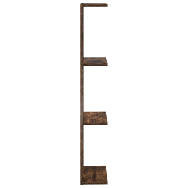 Стенен рафт 2 бр. Опушен дъб 22 x 15 x 100 см