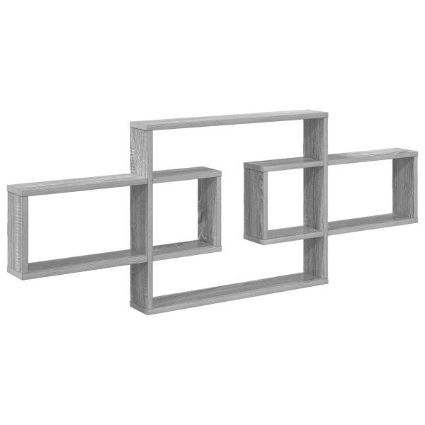 Стенен рафт Сив Сонома 130 x 10 x 50 см Инженерна дървесина