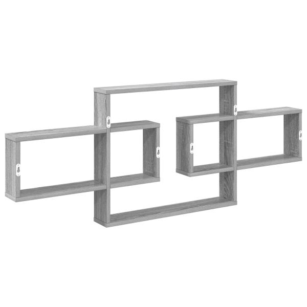 Стенен рафт Сив Сонома 130 x 10 x 50 см Инженерна дървесина
