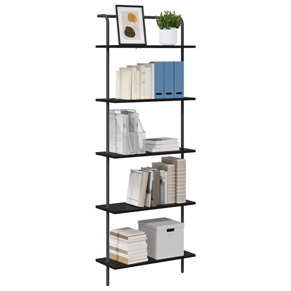 Рафт за книги 5 нива 60 x 24 x 168 см Инженерна дървесина