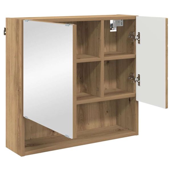 Шкаф с огледало Дъб 59 x 17 x 55 см Инженерна дървесина